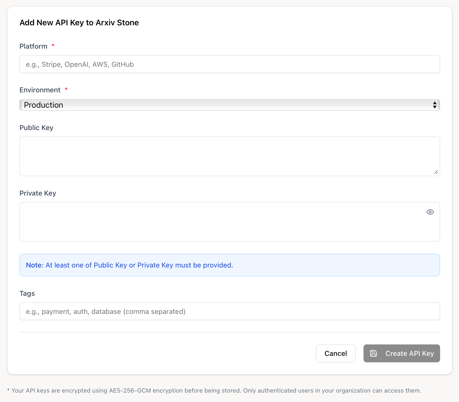 Save your API Key screenshot