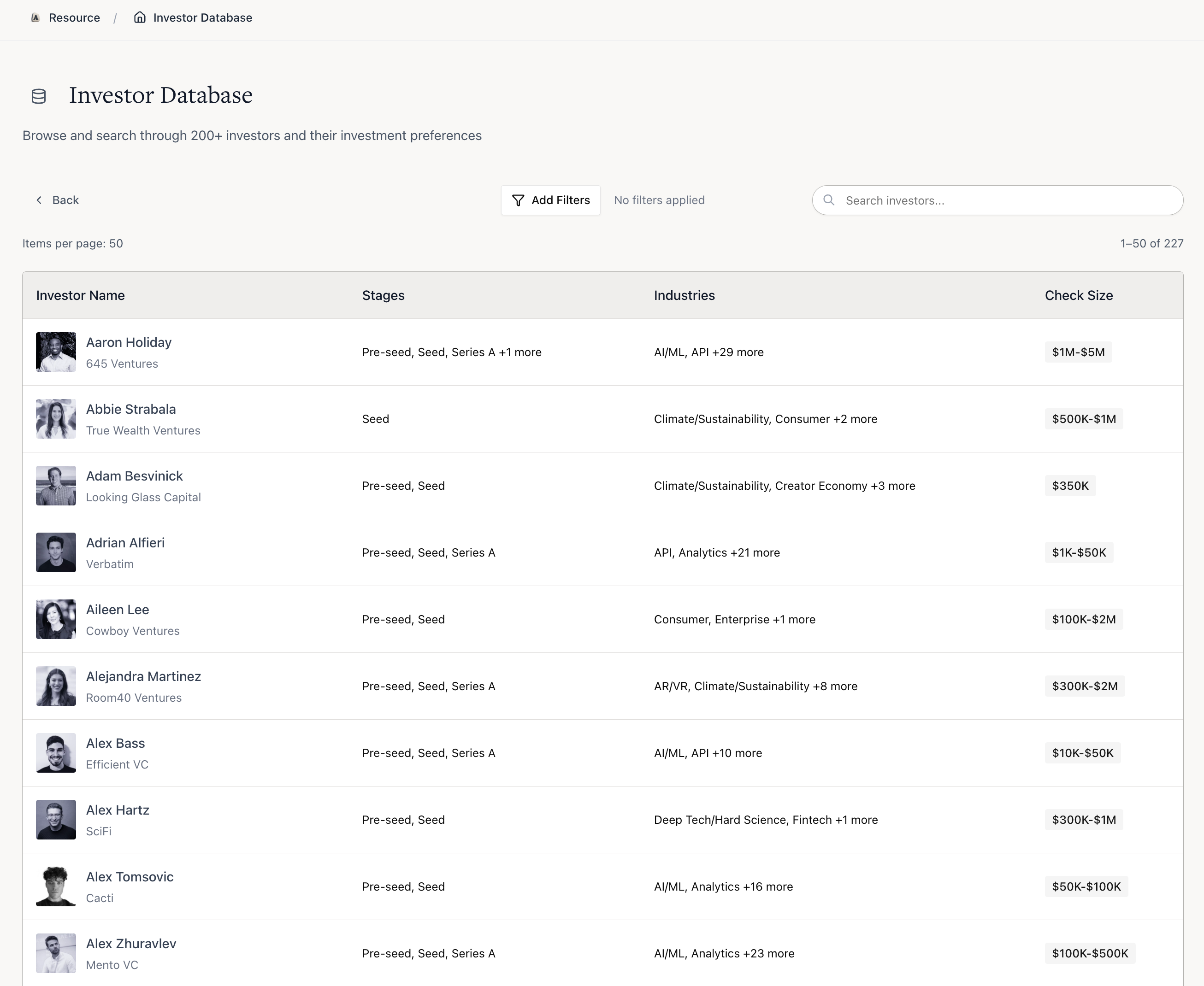 Arxiv Stone investor tools screenshot