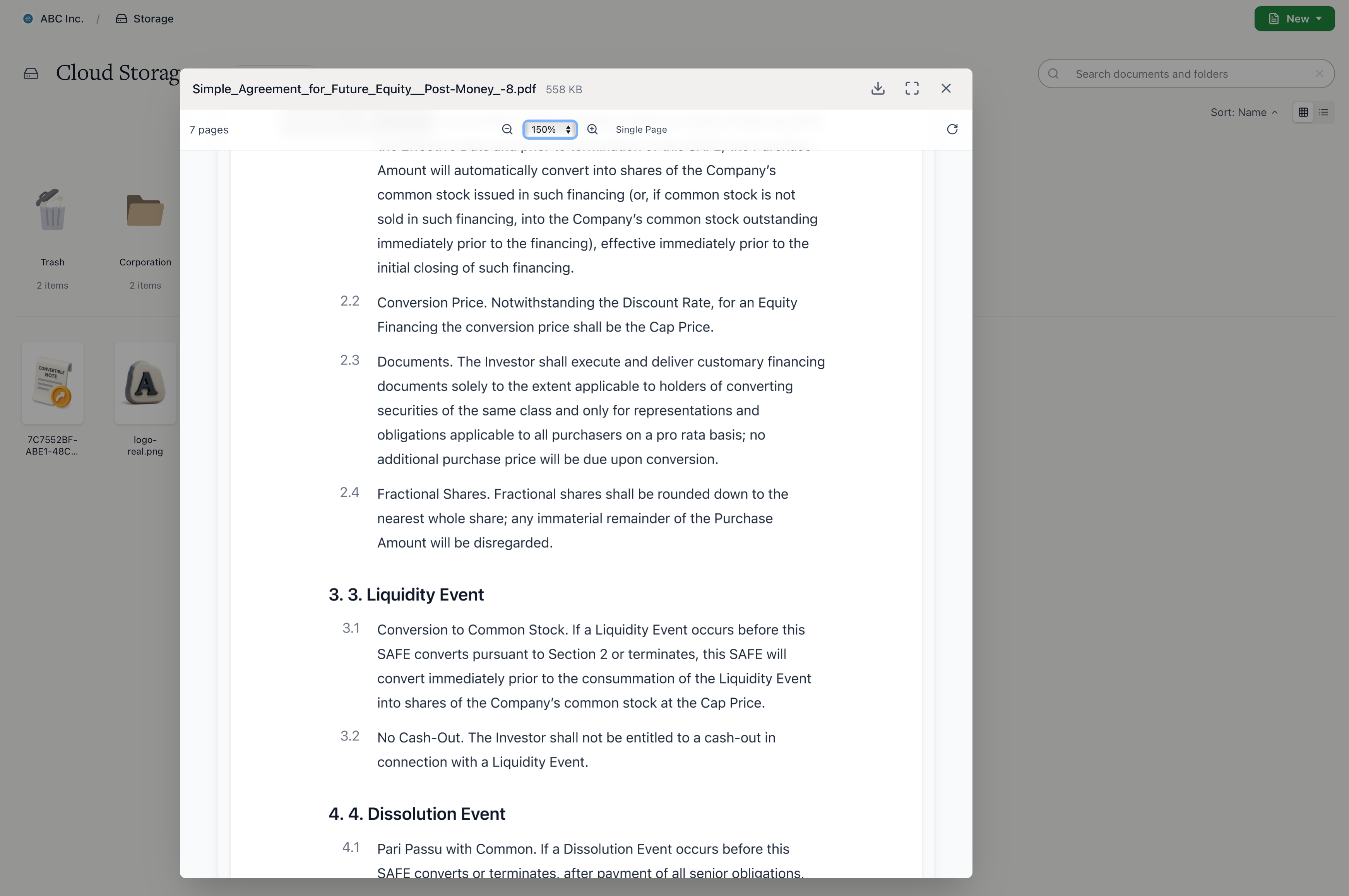 Native Document Viewing screenshot