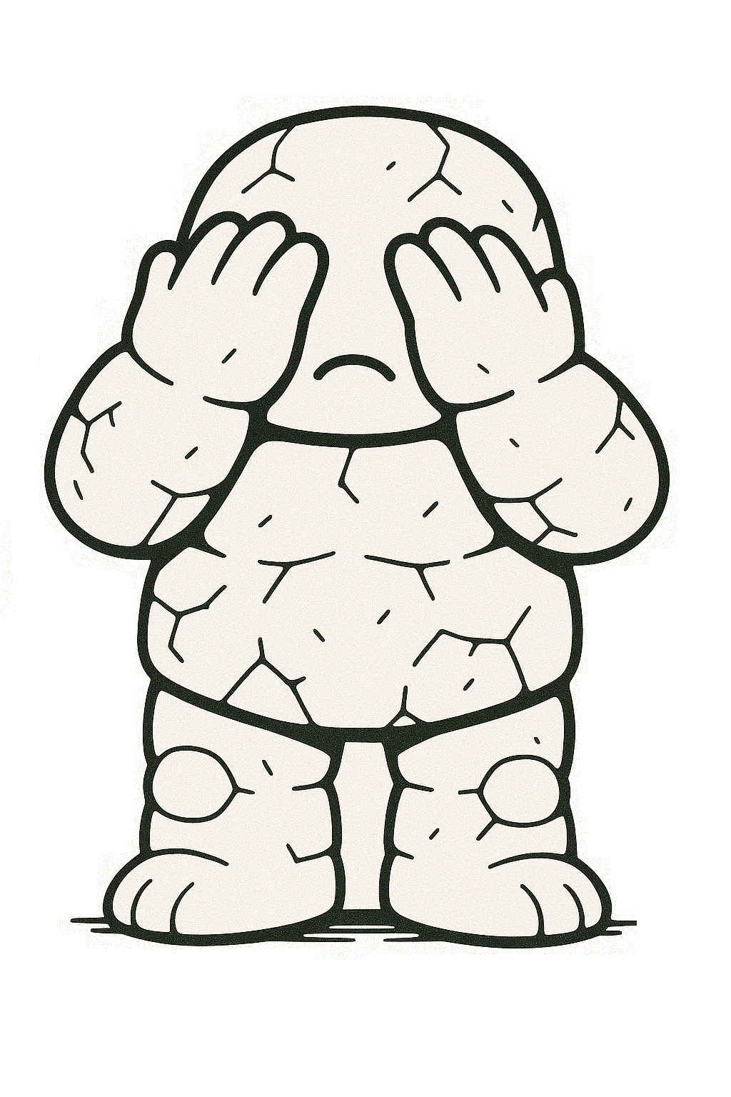 Mascot peeking